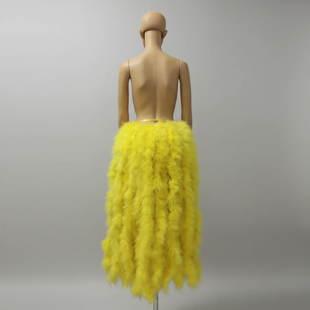 Long Feather Bustle Skirt Costume Accessory