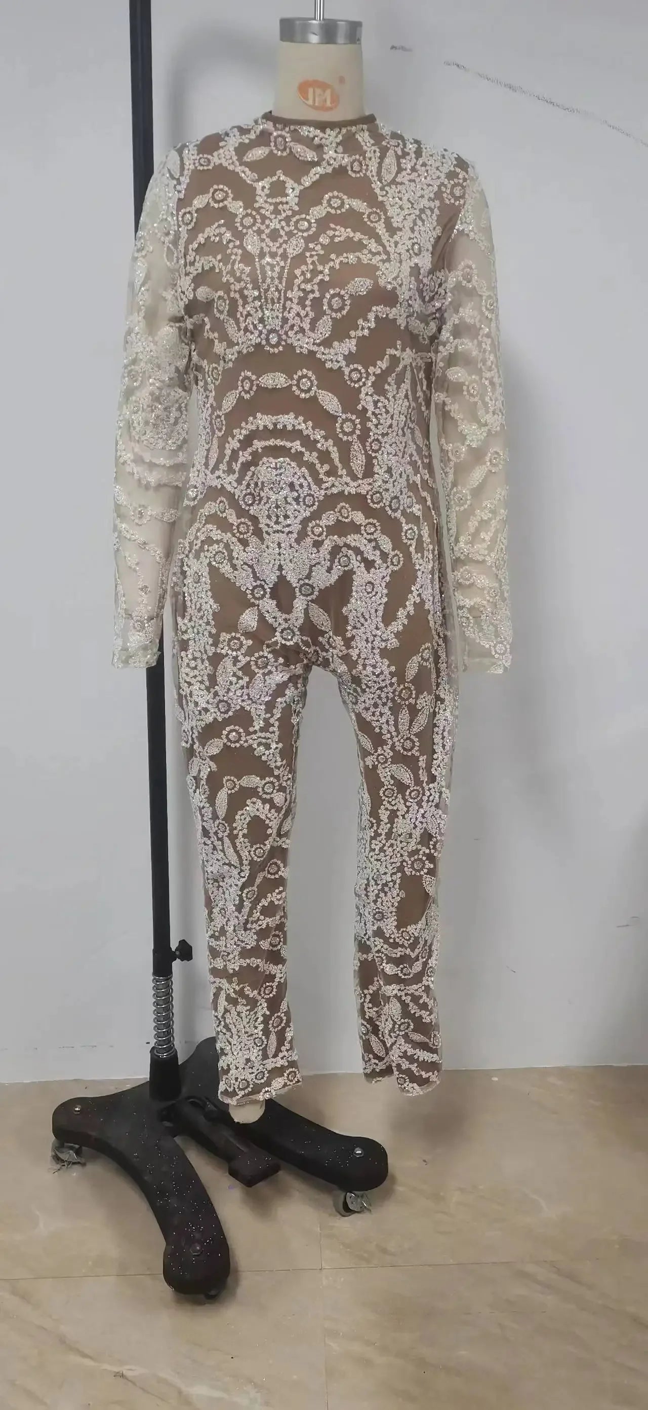 Women Elegant Sleeveless Sequined Glitter Shiny Jumpsuit Trousers Wide Leg Pants Sexy Slim Fit Backless Jumpsuit Romper Overalls LUXLIFE BRANDS