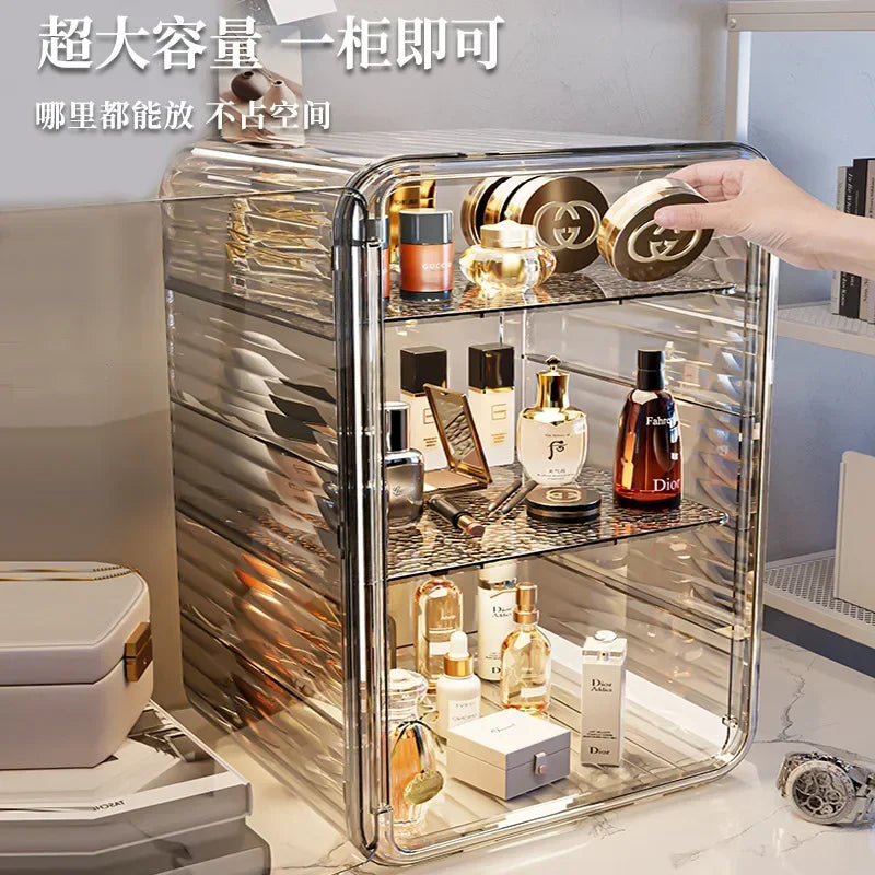 Transparent Cosmetic Box Makeup Jewelry Drawer Multifunctional Organizer Home Storage Box Light Luxury Cosmetic Organizer