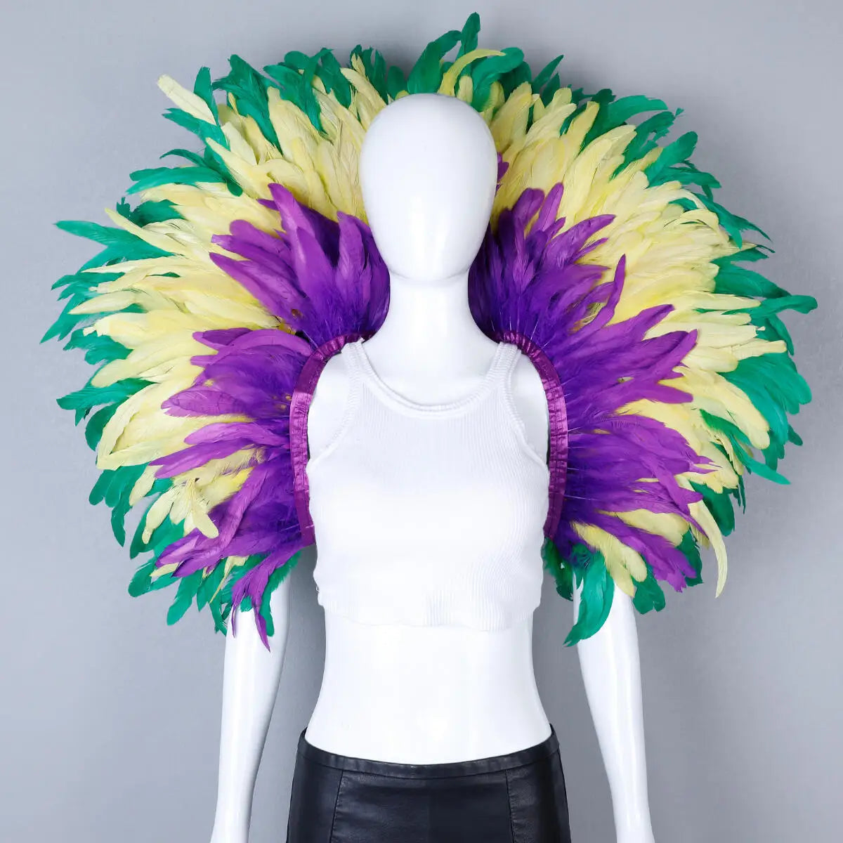 Festival Carnival Feather Shoulder Shawl