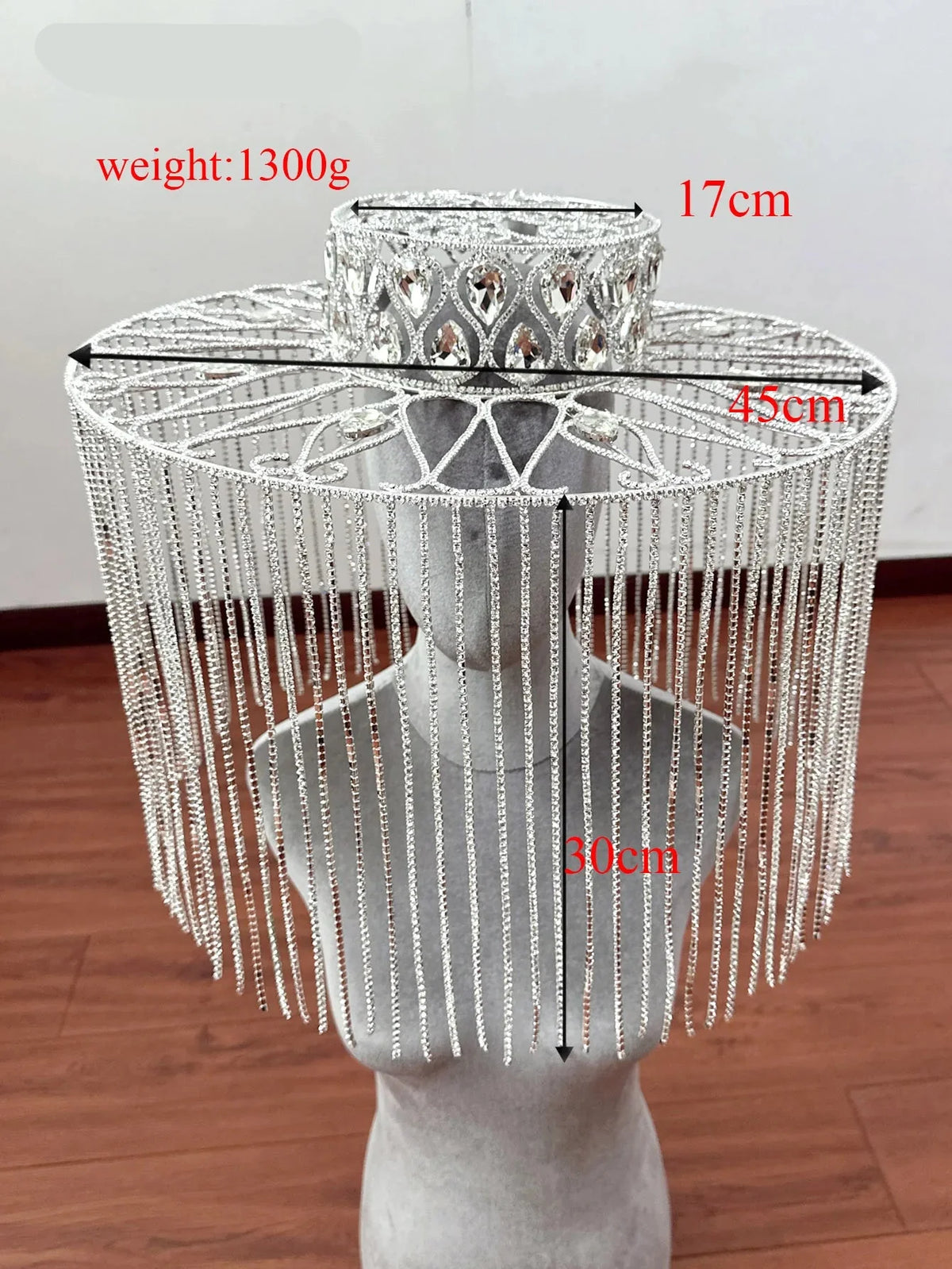Rhinestone Crystal Fringe Tassel Hat Headpiece