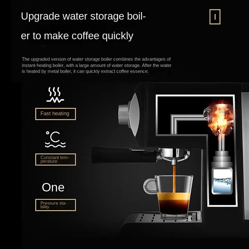 Donlim Italian Semi-automatic Coffee Machine Home Commercial Professional 20bar Concentrated Steam Milk Froth Coffee Machine LUXLIFE BRANDS