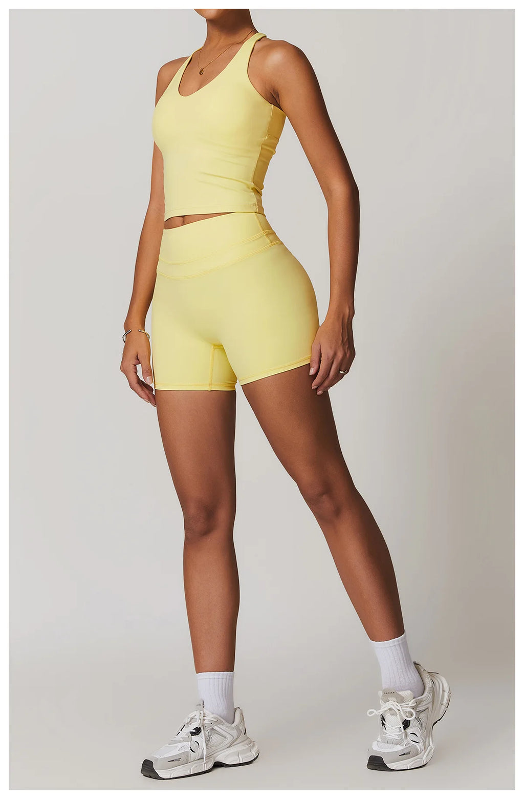 Hearuisavy 2-Piece Yoga Sets Sports Suit Women Fitness Tracksuit Running Workout Shirt Yoga Clothing Quick-Drying Gym Set Women