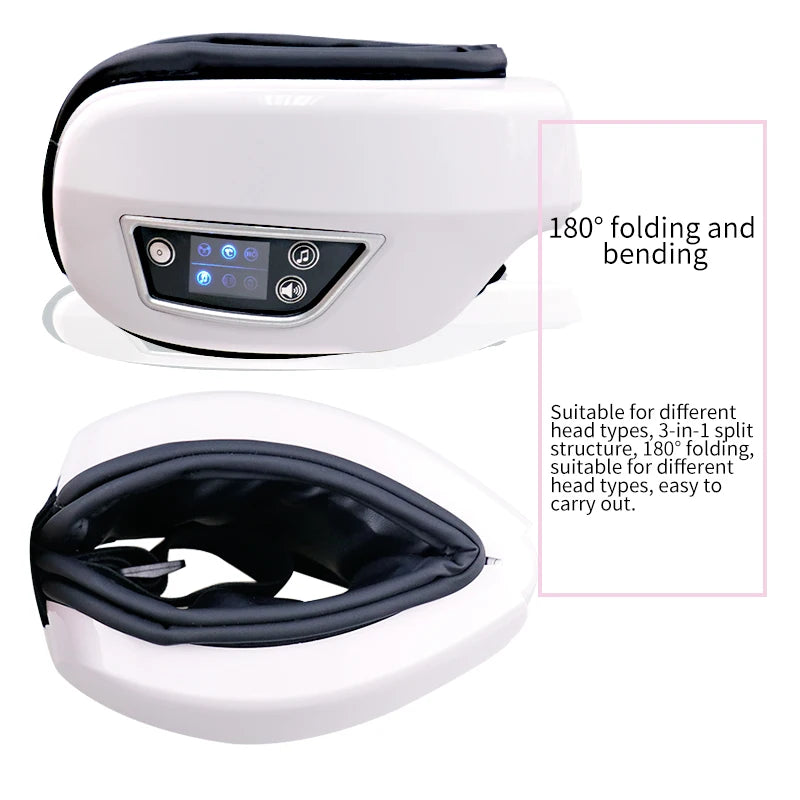 Eye Massager With Heat Smart Airbag Vibration Eye Care Compress Bluetooth Eye Massage Relax Migraines Relief Improve Sleep LUXLIFE BRANDS