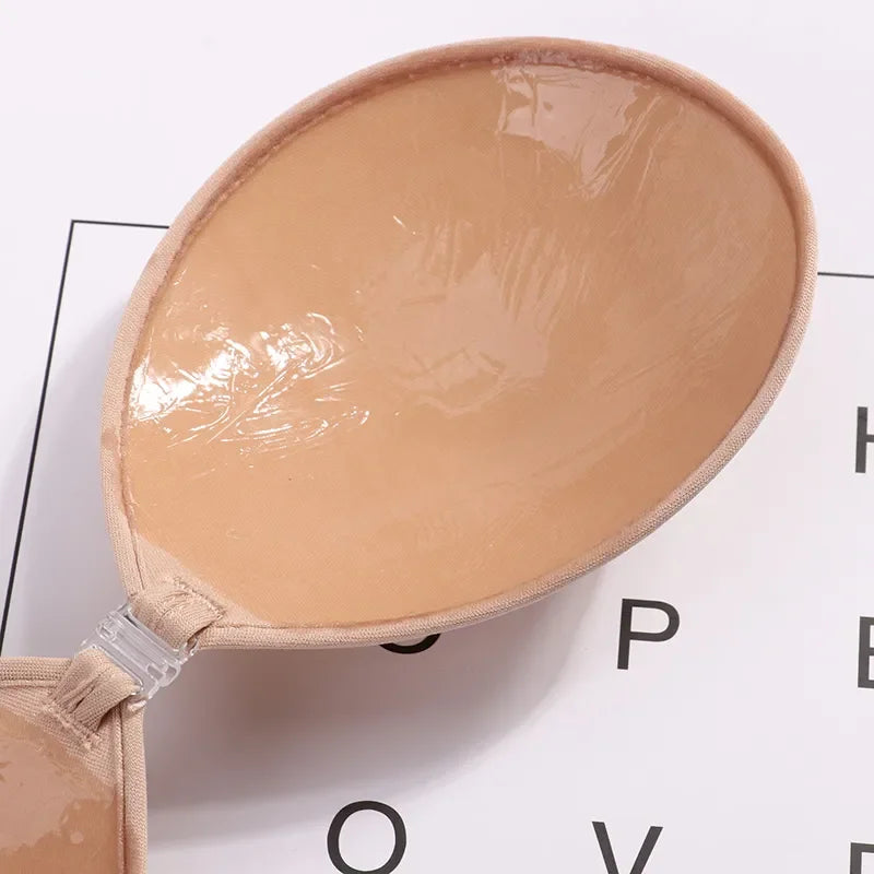 Sexy Sujetador Women's bra Invisible Push Up Bra Self-Adhesive Silicone Seamless Front Closure Sticky Backless Strapless Bra LUXLIFE BRANDS