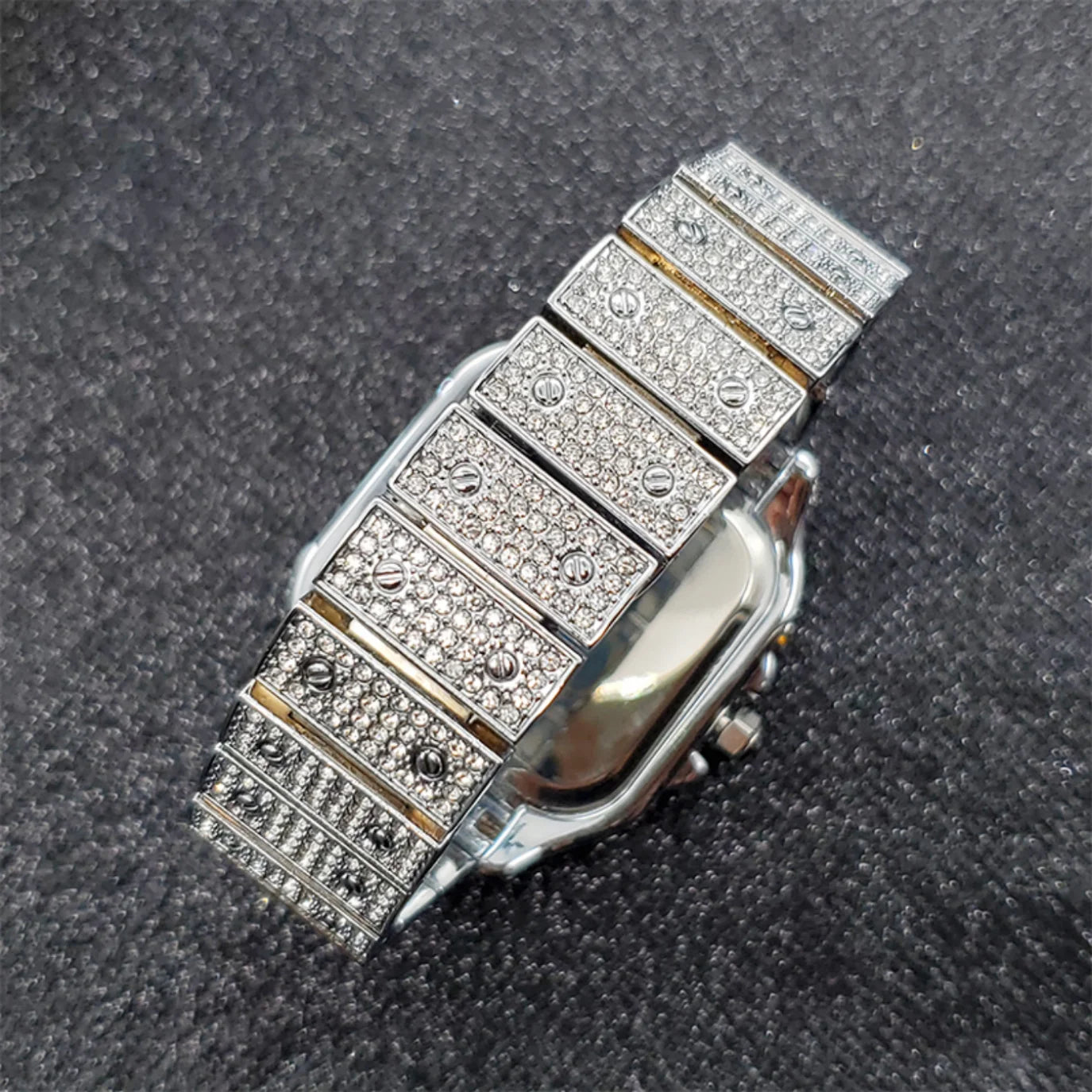 New Moissanite Bezel for Watch 41mm Luxury Watches For Men Women Waterproof Quartz Watch Charming Jewelry Accessories AAA Clock LUXLIFE BRANDS