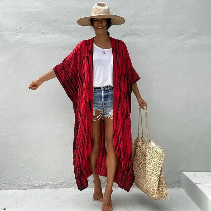 Tie Dye Kimono Summer Dress Luxlife Brands