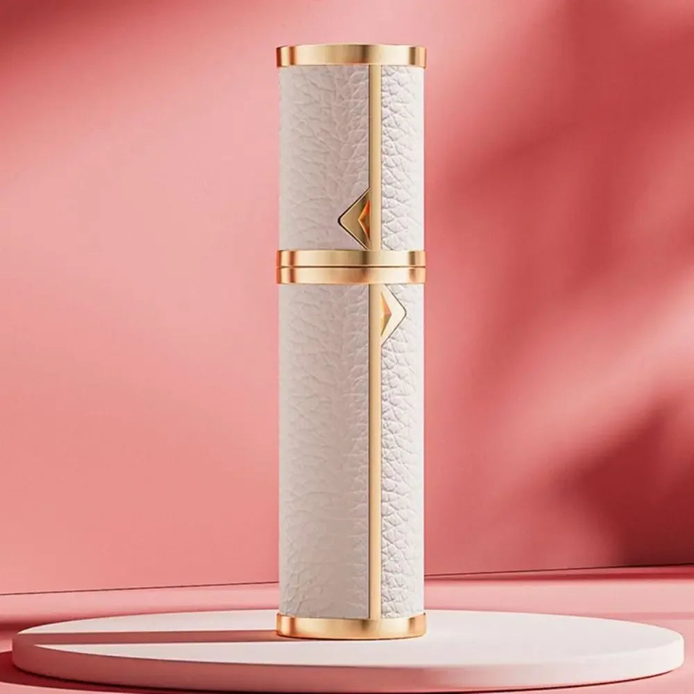 Luxury Bottom-filled Perfume Bottle Aluminum Self-pumping 5ml Real Leather Spray Bottle Cologne Moisturizer Fragrance