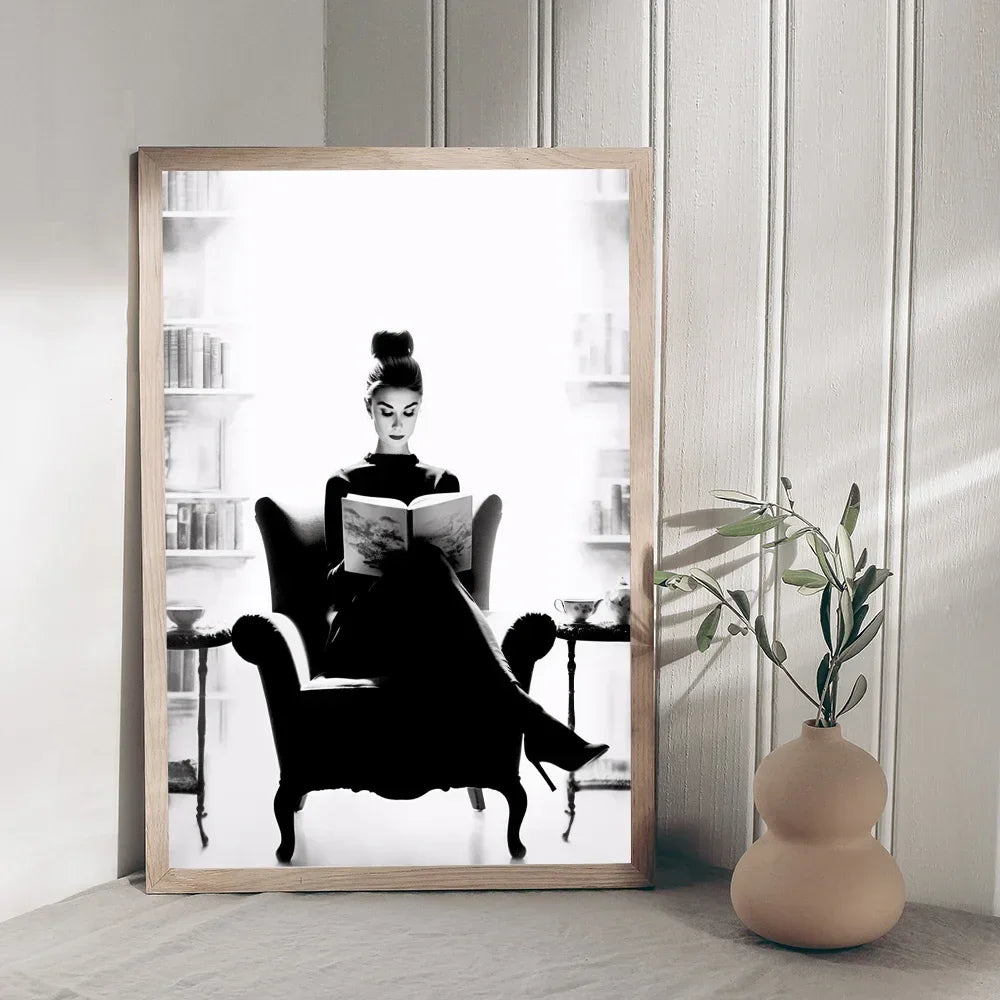 Audrey Hepburn Classic Anime Poster Waterproof Paper Sticker Coffee House Bar Room Wall Decor