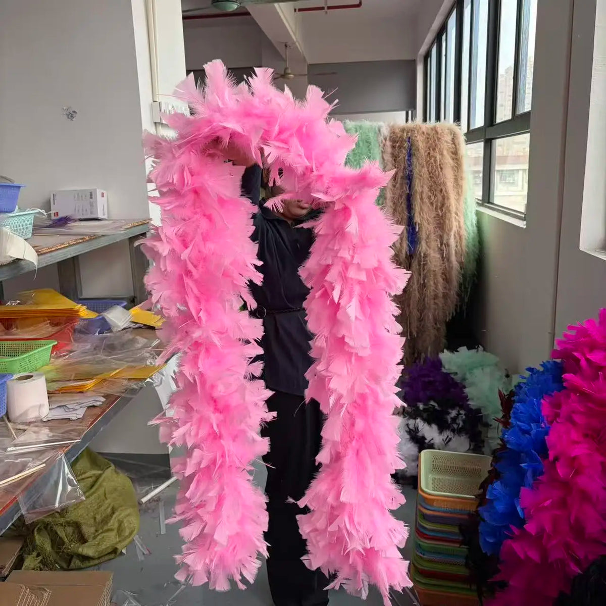 Fluffy Turkey Feather Performance Boa (2 Meters)