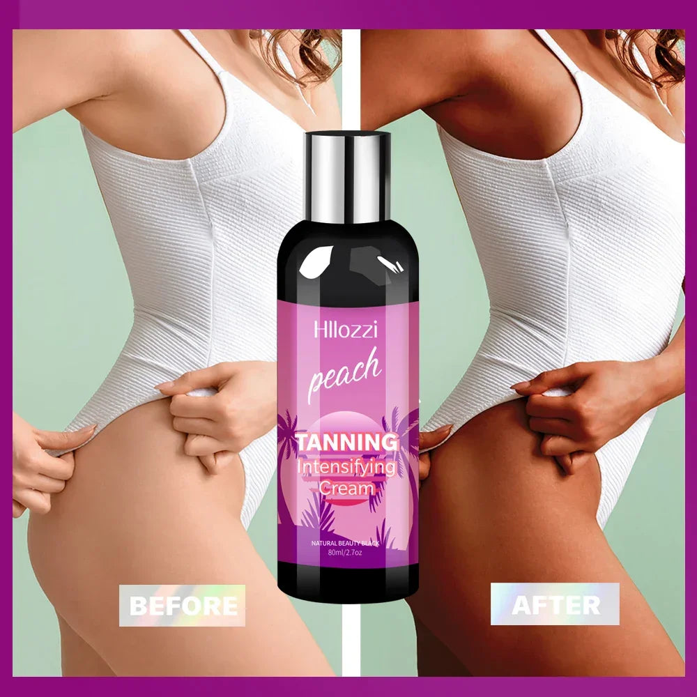 2.7fl.oz peach tanning cream self-tanning waterproof long-lasting beach sunbathing to create charming bronze skin