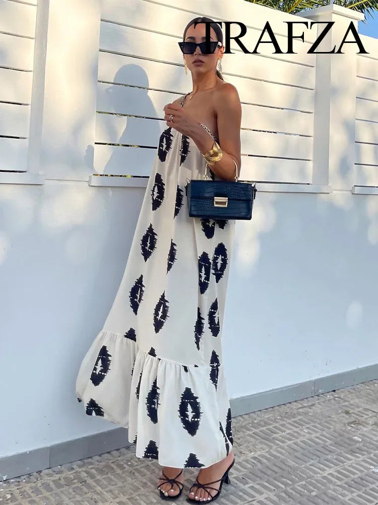 Boho Resort Print Casual Dress LUXLIFE BRANDS