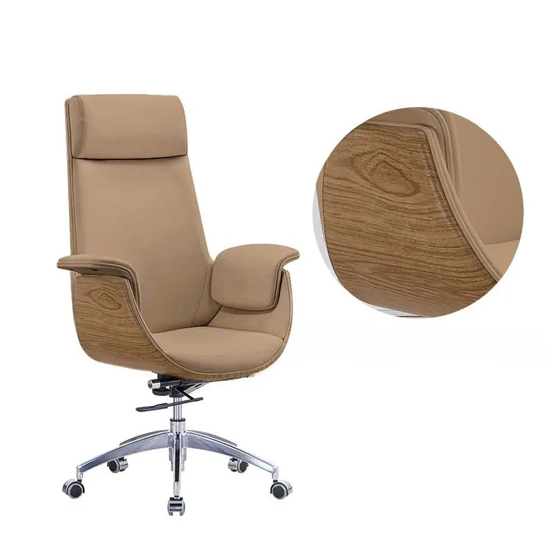 Modern Luxury Leather Office Chairs Gaming Backrest Study Boss Office Chair Lifting Swivel Sillon Oficina Living Room Furniture