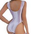 Summer Sleeveless High Cut Sexy Bodysuit Women Sexy Backless One-piece Rompers Female Tank Tops Bodysuit Stretch Bikini Swimwear Luxlife Brands
