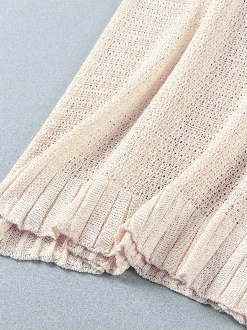 2025 Women Comfy Swimsuit Cover Up Seaside Holiday Club Dresses Sexy Crochet Halter V Neck Chic Ruffle Knit Beach Mini Dress K58 Luxlife Brands