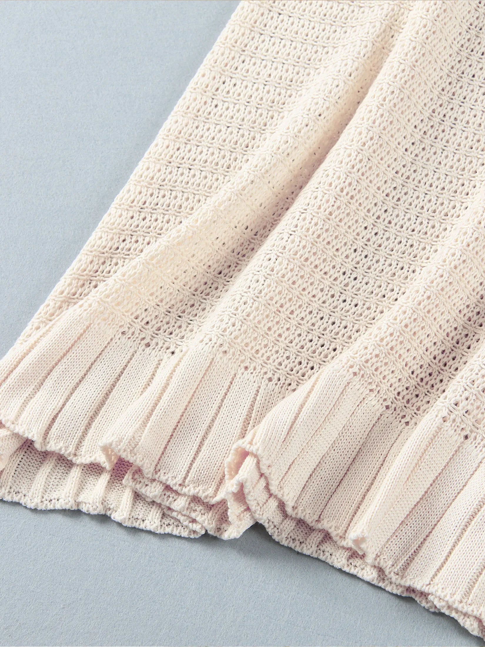 2025 Women Comfy Swimsuit Cover Up Seaside Holiday Club Dresses Sexy Crochet Halter V Neck Chic Ruffle Knit Beach Mini Dress K58 Luxlife Brands