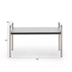 Outdoor stainless steel sofa rattan courtyard villa rain and sun coffee table combination Luxlife Brands