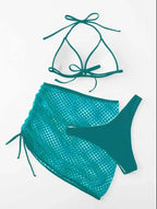 Nadanbao Sexy Mesh Solid Bikini Set Swimsuits for Woman Backless Travel Party Swimwear Female Summer Beach Fashion Bikini Luxlife Brands