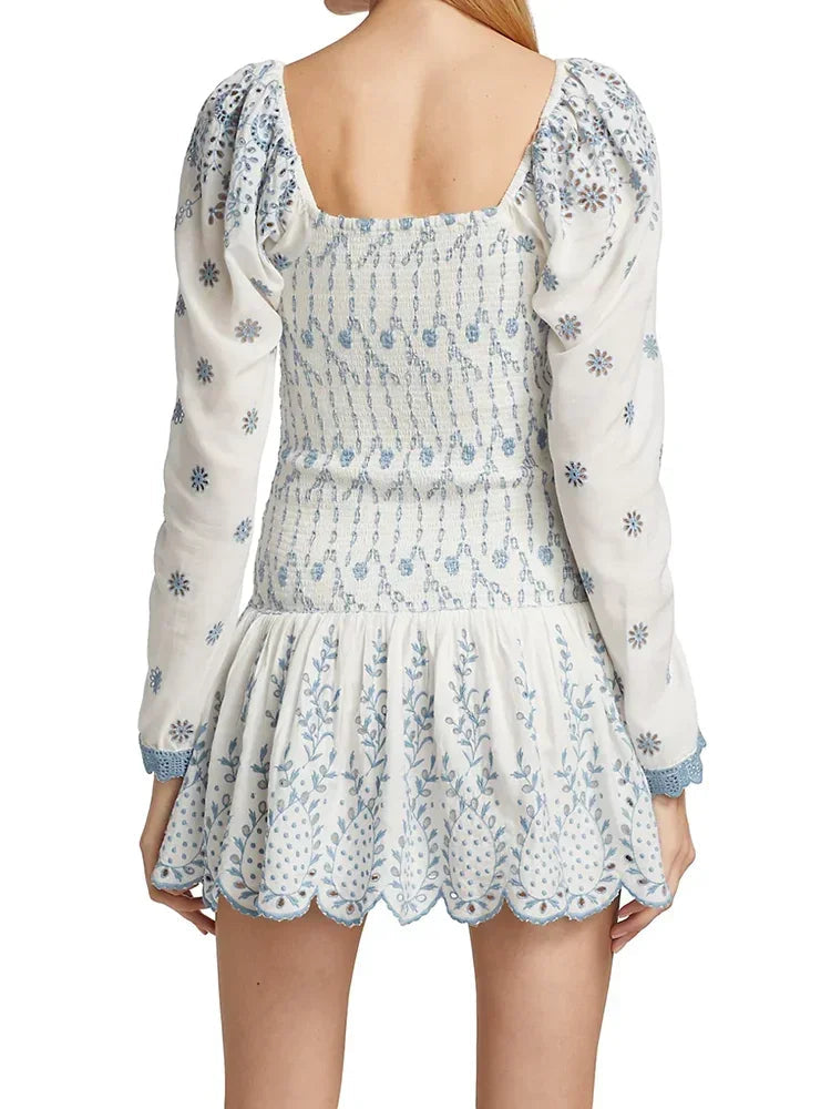 Samantha Long Sleeve Floral Luxe Mini Dress Luxlife Brands