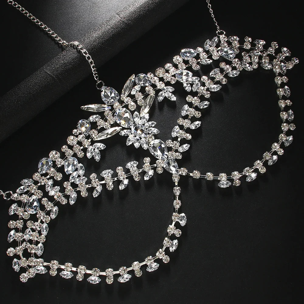 Exaggerated Rhinestone Masquerade Jewelry Face Mask