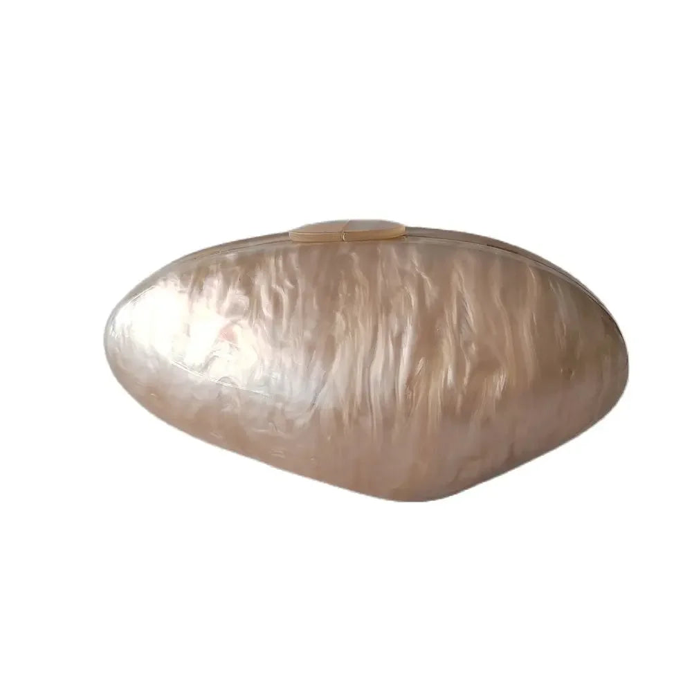 Pearl Acrylic Shell Clutch LUXLIFE BRANDS