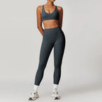Hearuisavy 2-Piece Yoga Sets Sports Suit Women Fitness Tracksuit Running Workout Shirt Yoga Clothing Quick-Drying Gym Set Women Luxlife Brands