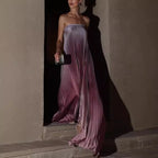 Elegant Women Folds Party Cocktail Dress Sexy Luxurious Off Shoulder Guest Host Evening Robe Celebrity Ceremoney Birthday Gown Luxlife Brands
