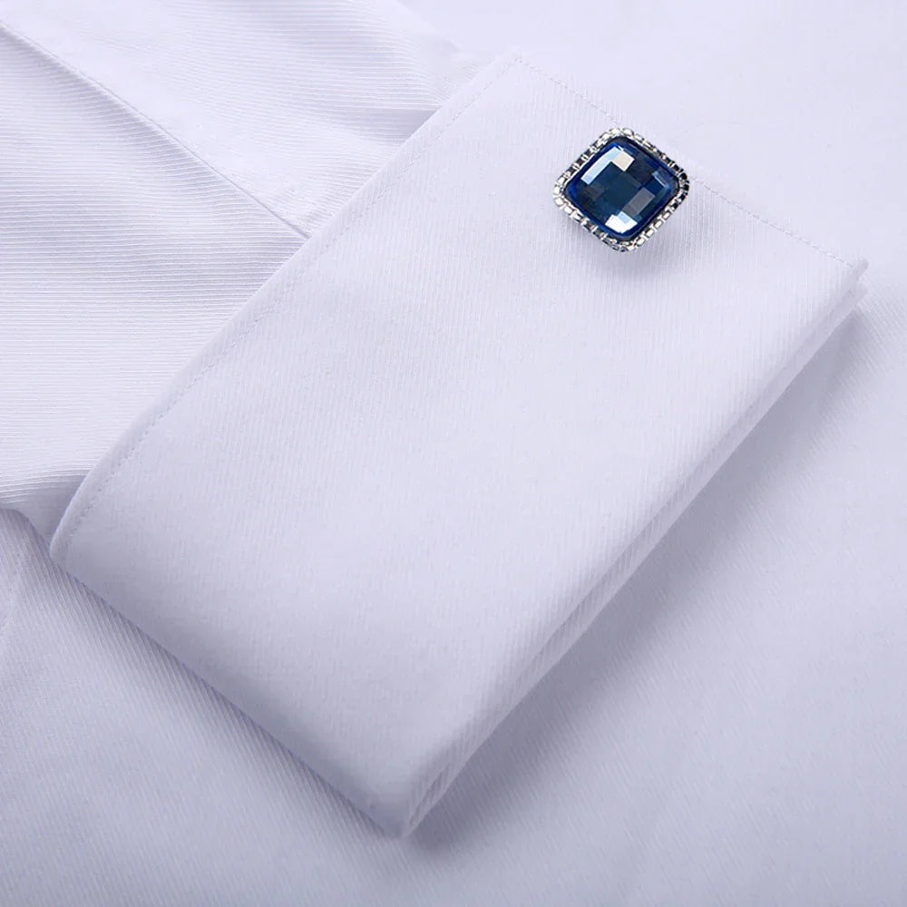 Classic French Cuff Hidden Button Dress Shirt Luxlife Brands