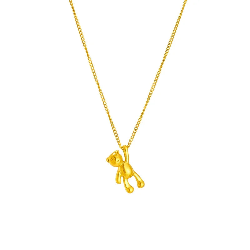 Fashion SS Bear Pendant Necklace LUXLIFE BRANDS