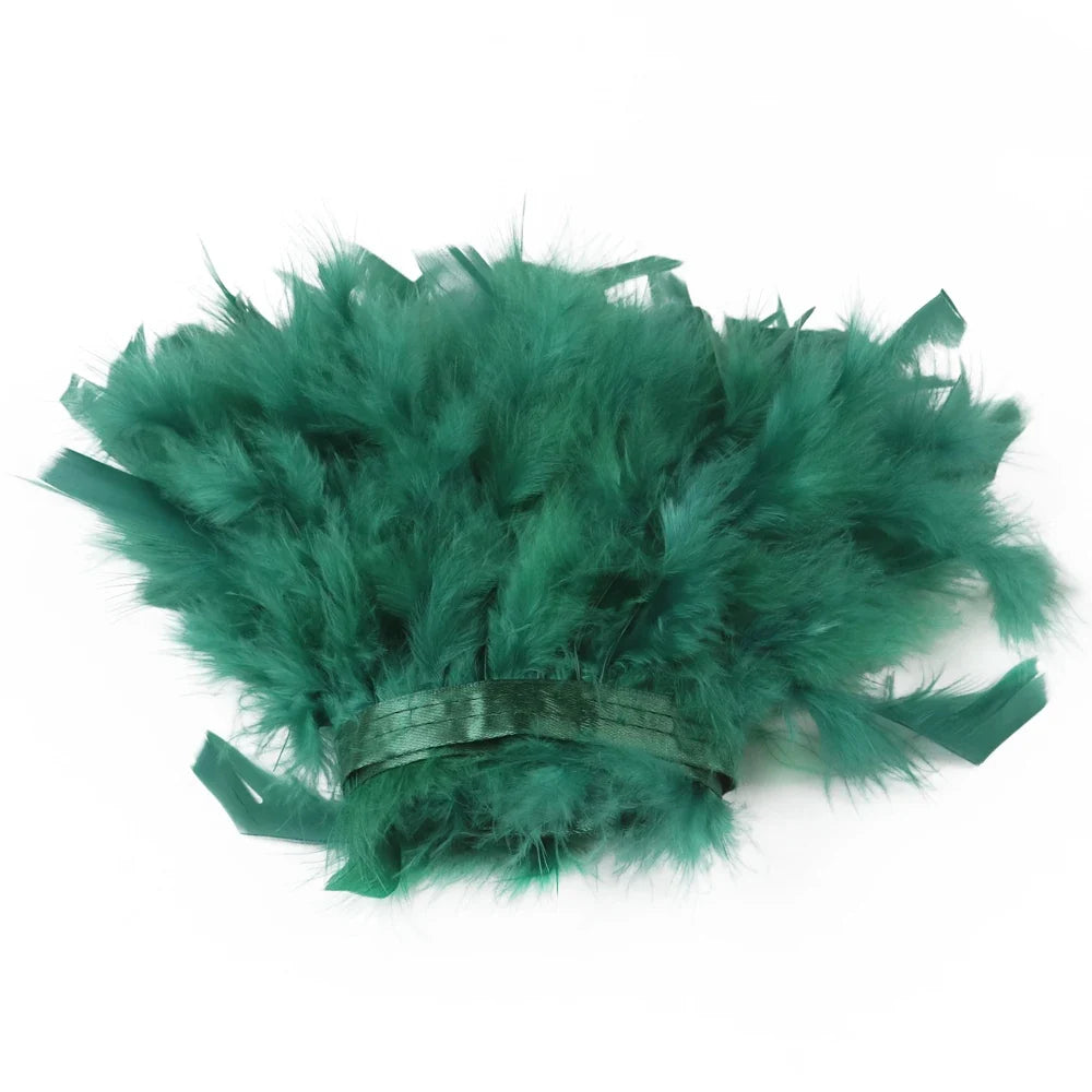 Multicolor Turkey Feather Trim Fringe Fluffy Ribbon