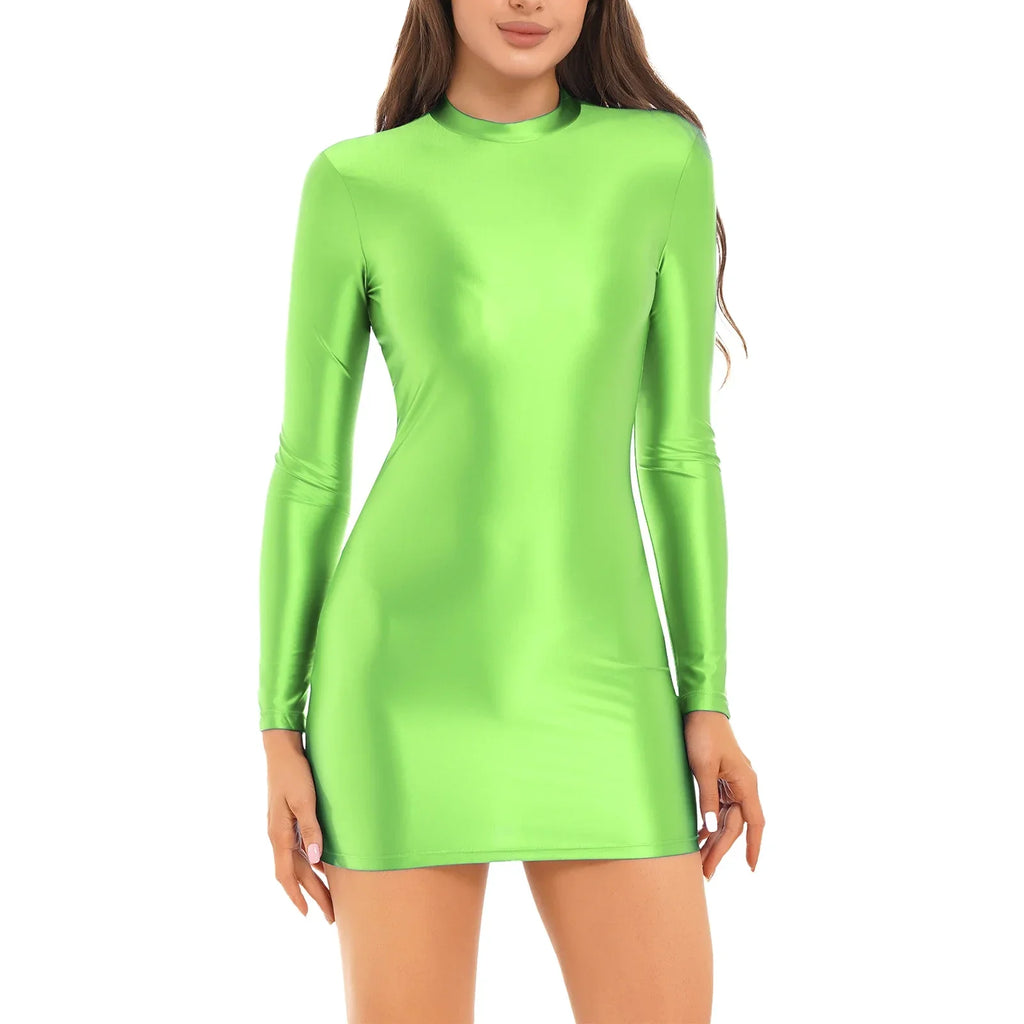 LUX Shiny Stretch Bodycon Dress
