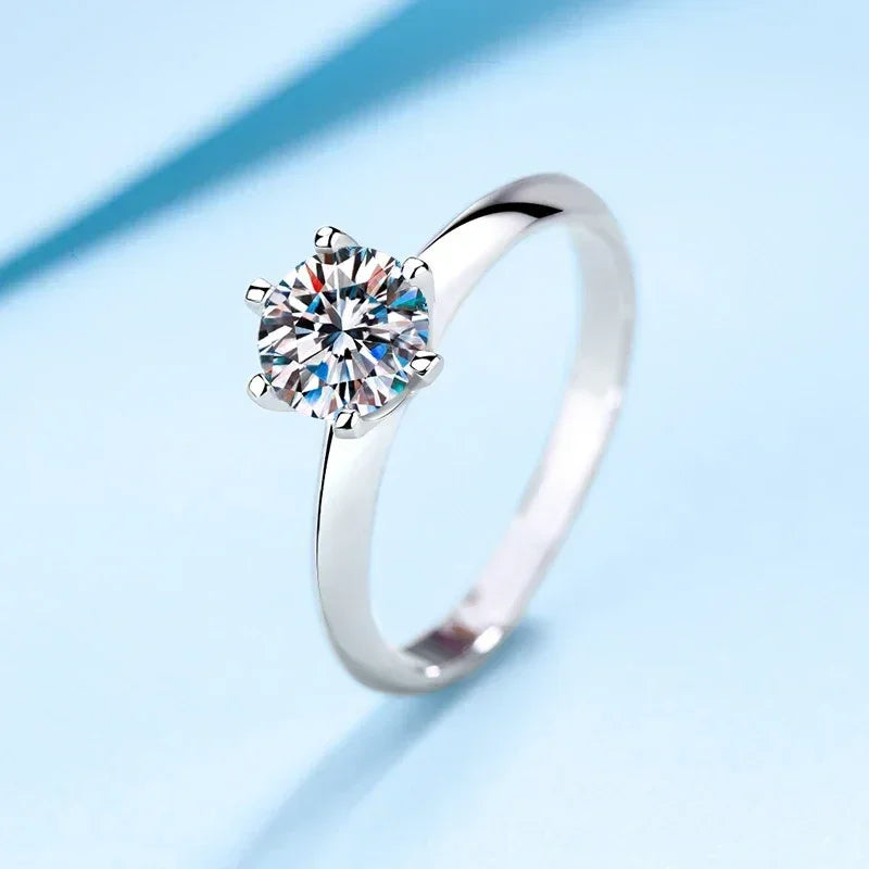 Moissanite GRA Certified S925 Sterling Silver Ring 1-3CT VVS1 Luxlife Brands