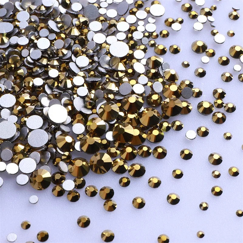 SS3-SS30 Yellow Series Hot-Fix Glass Flat Back Rhinestones