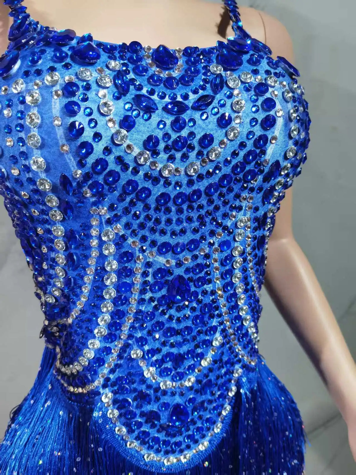 The Stardust Festival Fringe Bodysuit – Luxury Rhinestone Tassel Showgirl Costume