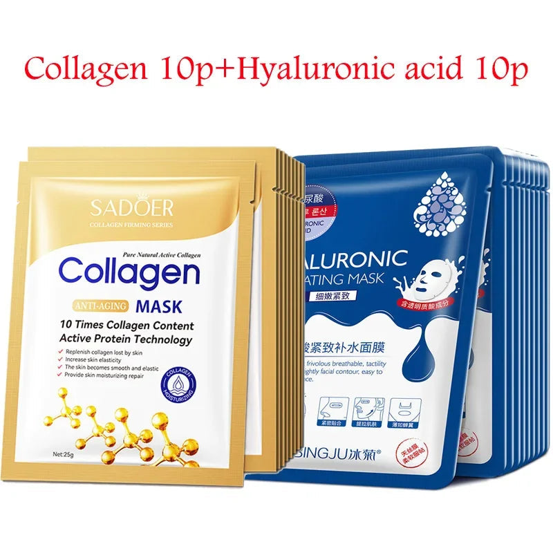 Hyaluronic Acid Collagen Face Masks Luxlife Brands