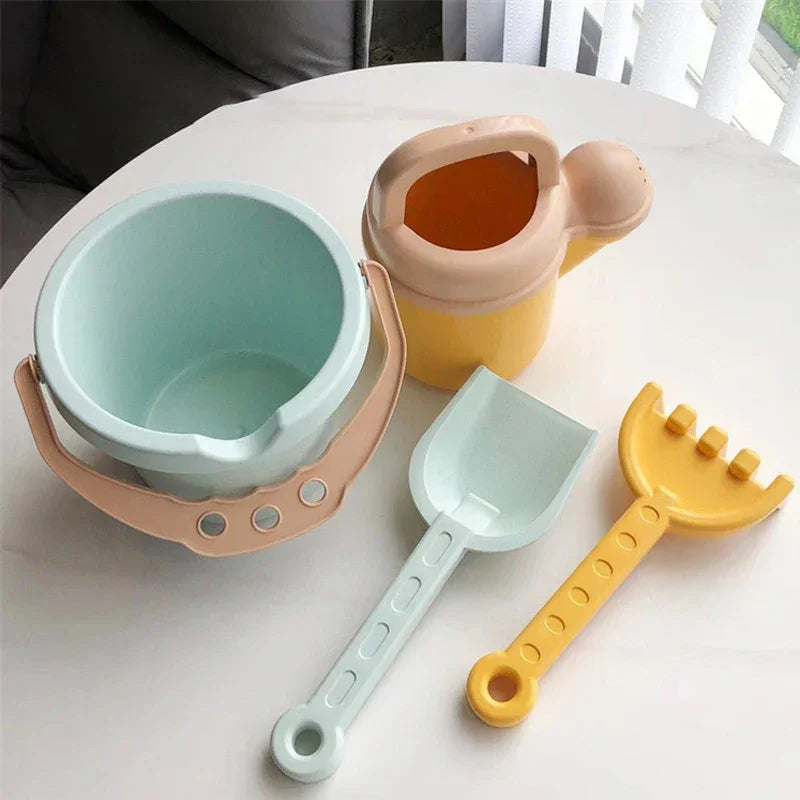 New Beach Set Toys For Kids Trolley Bulldozer Beach Bucket Wheat Straw Summer Seaside Play Sand Water Game Sand Toys/Snow Toys