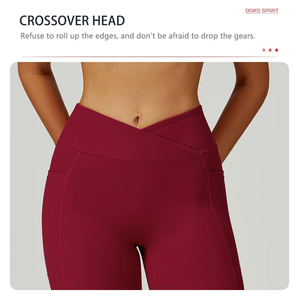 Hearuisavy 2Pcs Woman's Sports Set Naked-Feel Racerback Sports Tops Gym Tank Top Female Breathable High Waist Fitness Yoga Pants