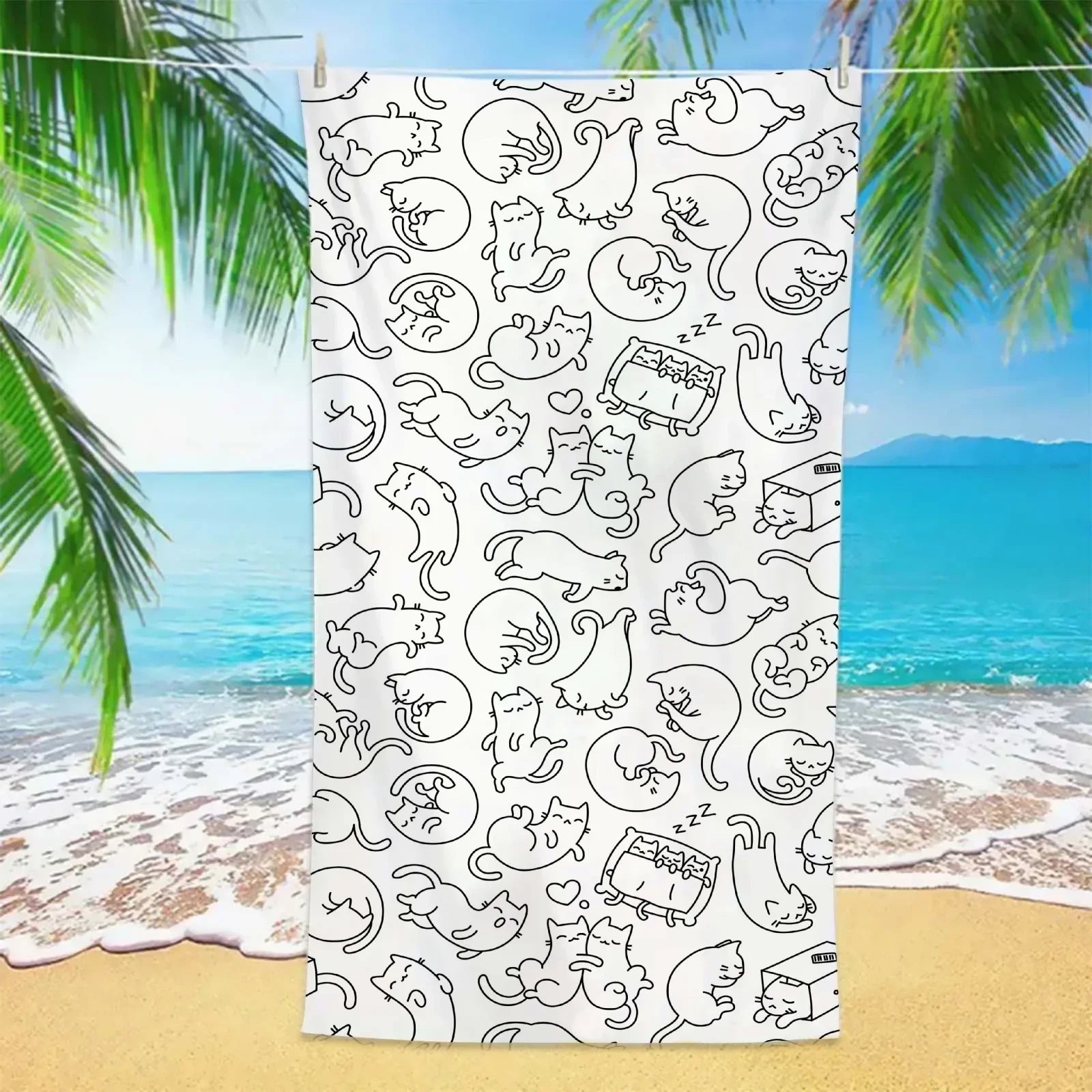 Soft Microfiber Cartoon Beach Towel