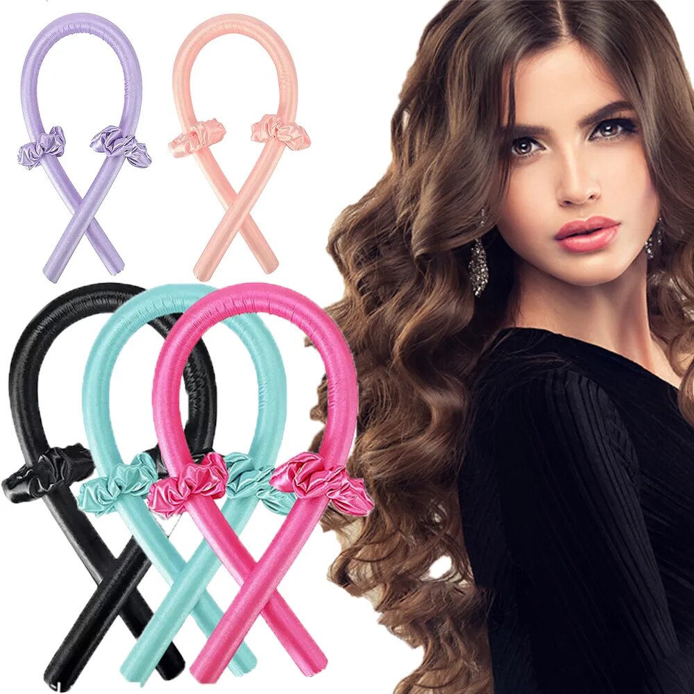 Curly Hair Products  Soft Roller Hair Curler No Heat Very Curly Long Hair  Styling Tool  Heatless Hair Curlers boucleur cheveux LUXLIFE BRANDS