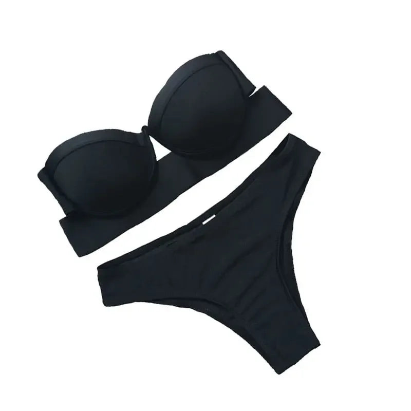 Bikini Swimwear Women 2022 New Bikini Bra Black Pack Swimsuit Women&#39;s Swimsuit Bikini