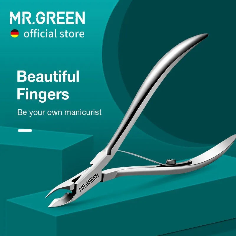 MR.GREEN Nail Cuticle Nipper Manicure Scissors Stainless Steel Dead Skin Remover Pusher Tool Trimmer