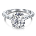 WUIHA New 925 Sterling Silver Oval Pear Cut 5CT/7CT/8CT White Sapphire Created Moissanite Diamonds Ring for Women Gift Wholesale Luxlife Brands