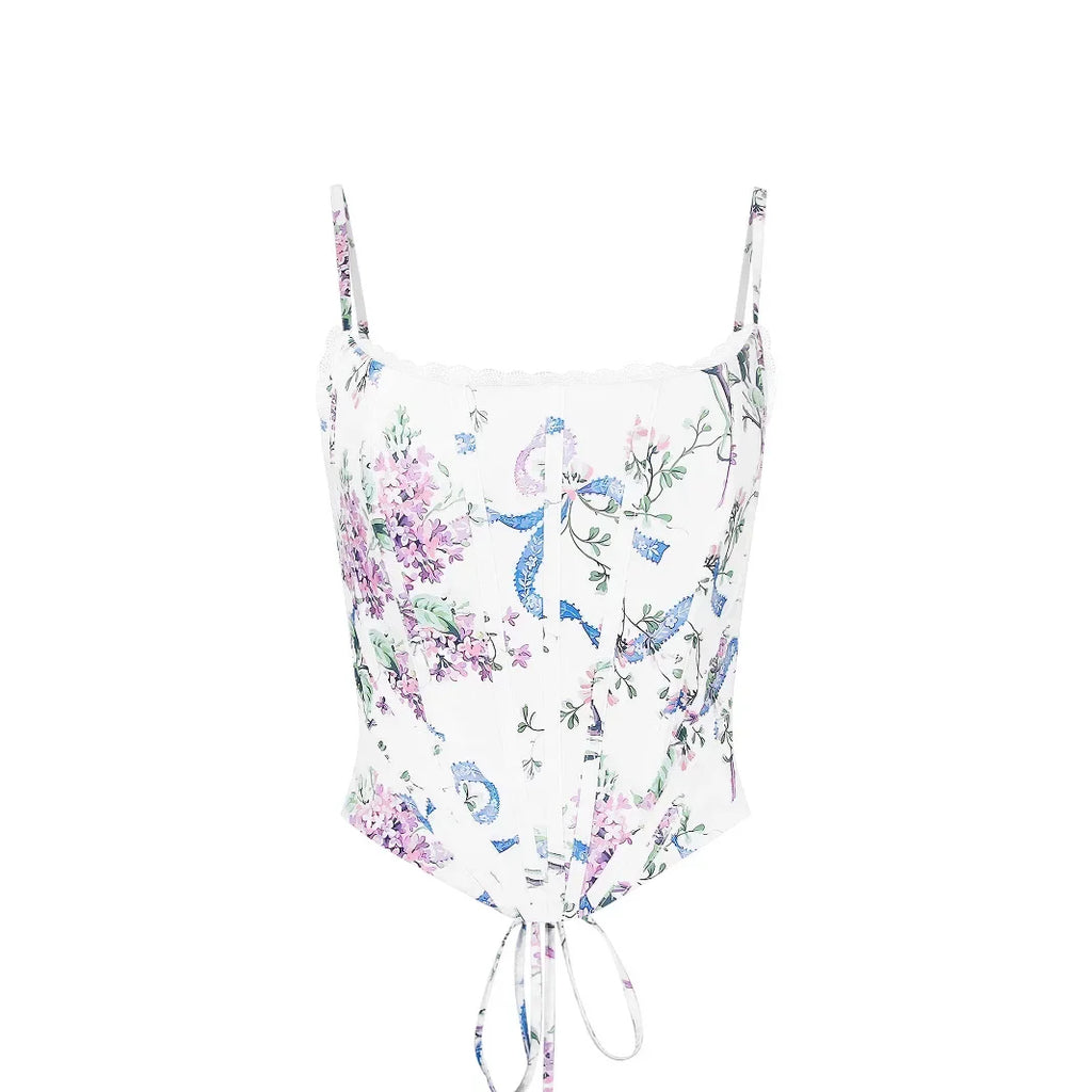 Veronica Floral Summer Corset Top