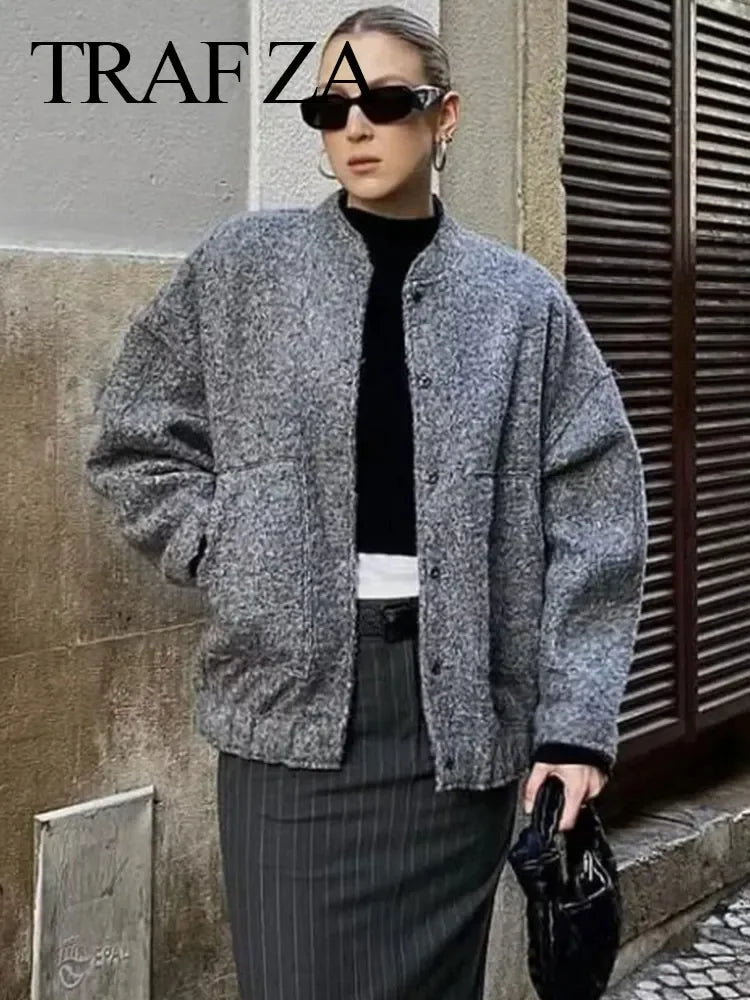 Fabulous Chicago Button Down Bomber Jacket LUXLIFE BRANDS