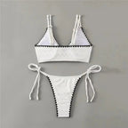 Sexy White Backless Swimwear Women 2024 One Piece Swimsuit Hollow Out Monokini Bathing Suit String Halter Swimming Wear Bather Luxlife Brands