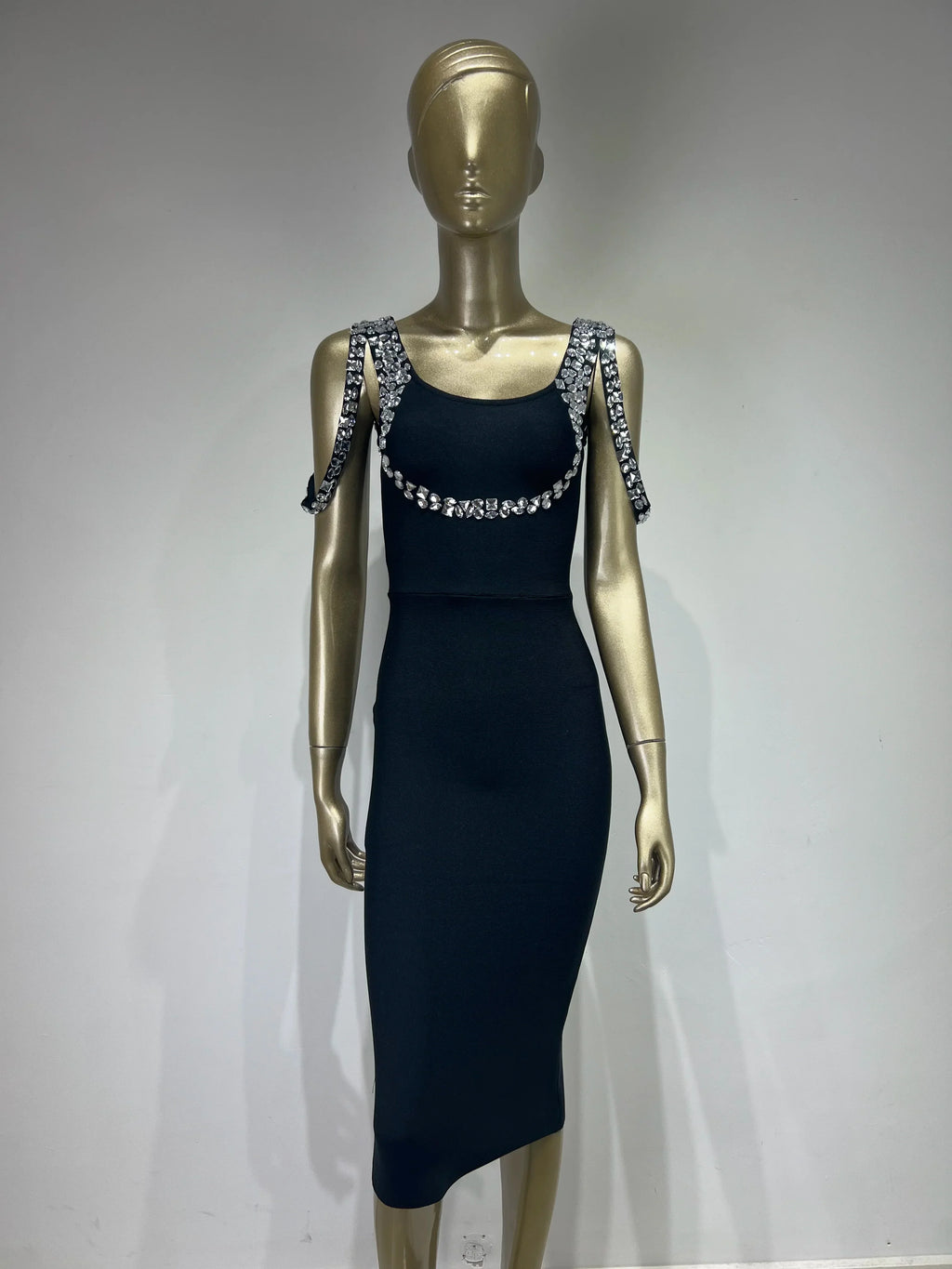 LUX Rhinestone Bodycon Formal Dress