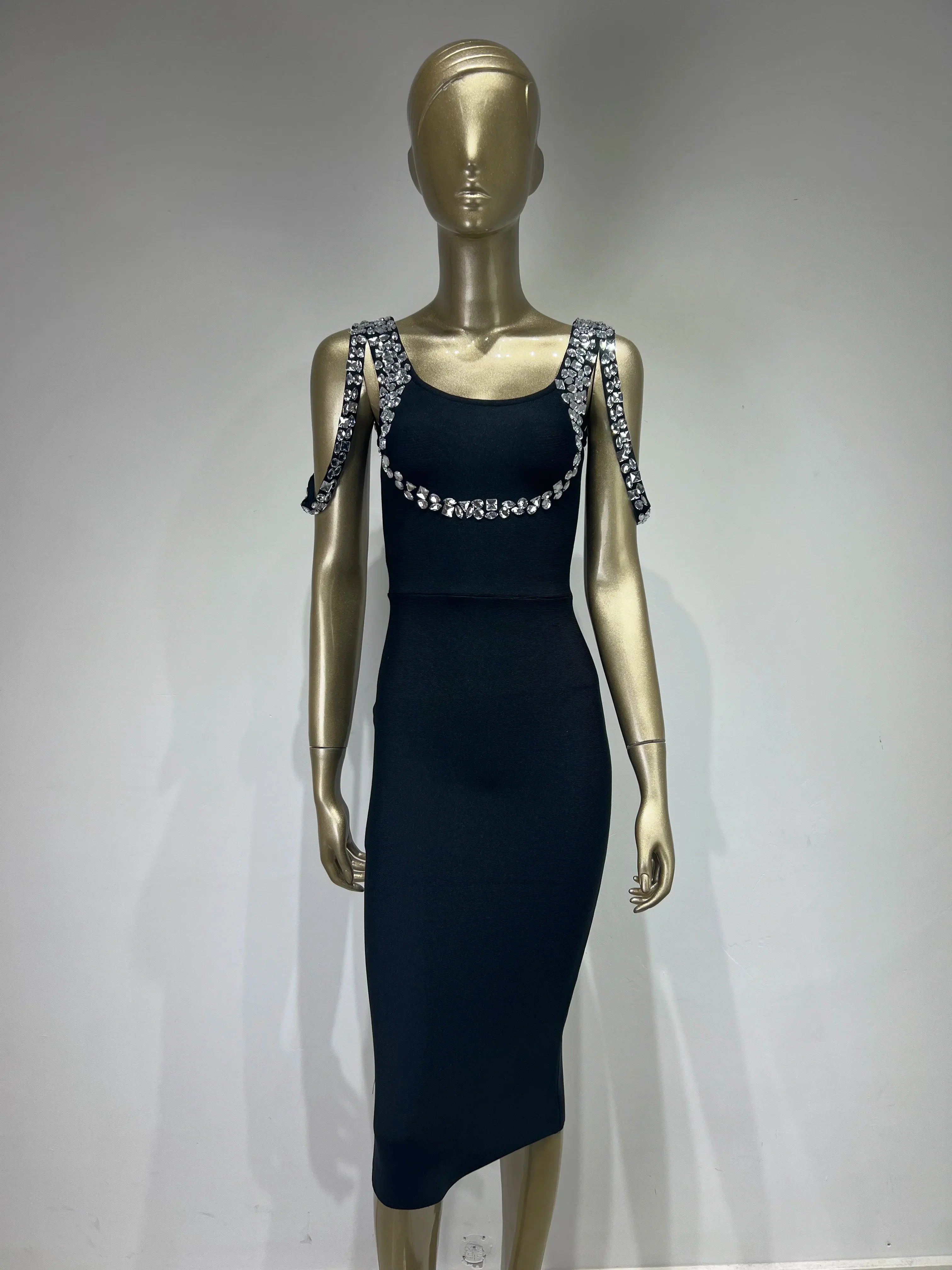 LUX Rhinestone Bodycon Formal Dress
