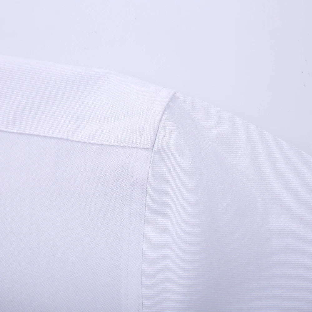 Classic French Cuff Hidden Button Dress Shirt