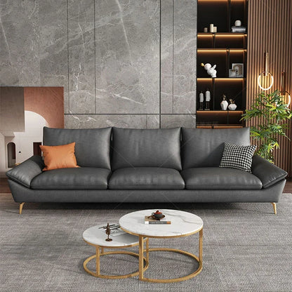 Longue Leather Relax  Living Room Minimalist Luxury Sectional Modern Adults Designer Divani Soggiorno Home Furniture