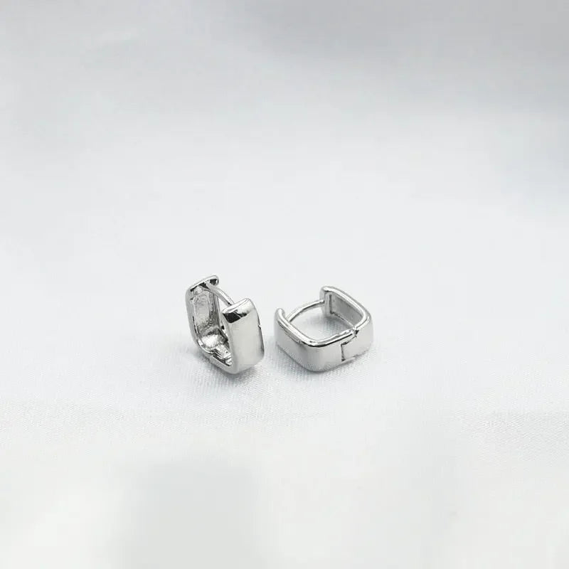 Fashion Korean Metal Elegant Hoop Earring Woman 2022 New Vintage Geometric Statement Earrings Jewelry Brincos Gift